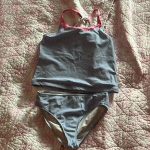 Vineyard Vines Girl’s Seersucker Tankini Swimsuit